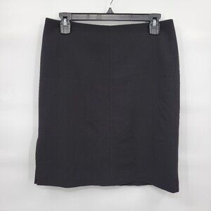 Terzoatto Women Black High Waist Straight Pencil Mini Side Slit Skirt Size XL